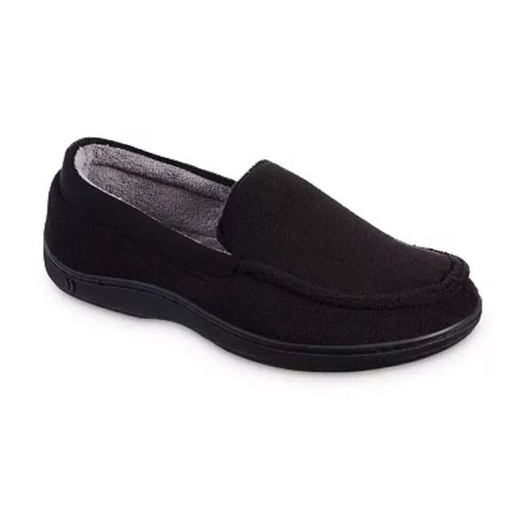 Isotoner A92508 Men's Sz L (9.5-10.5) Black Jared Memory Foam Moc Slippers - Picture 7 of 7